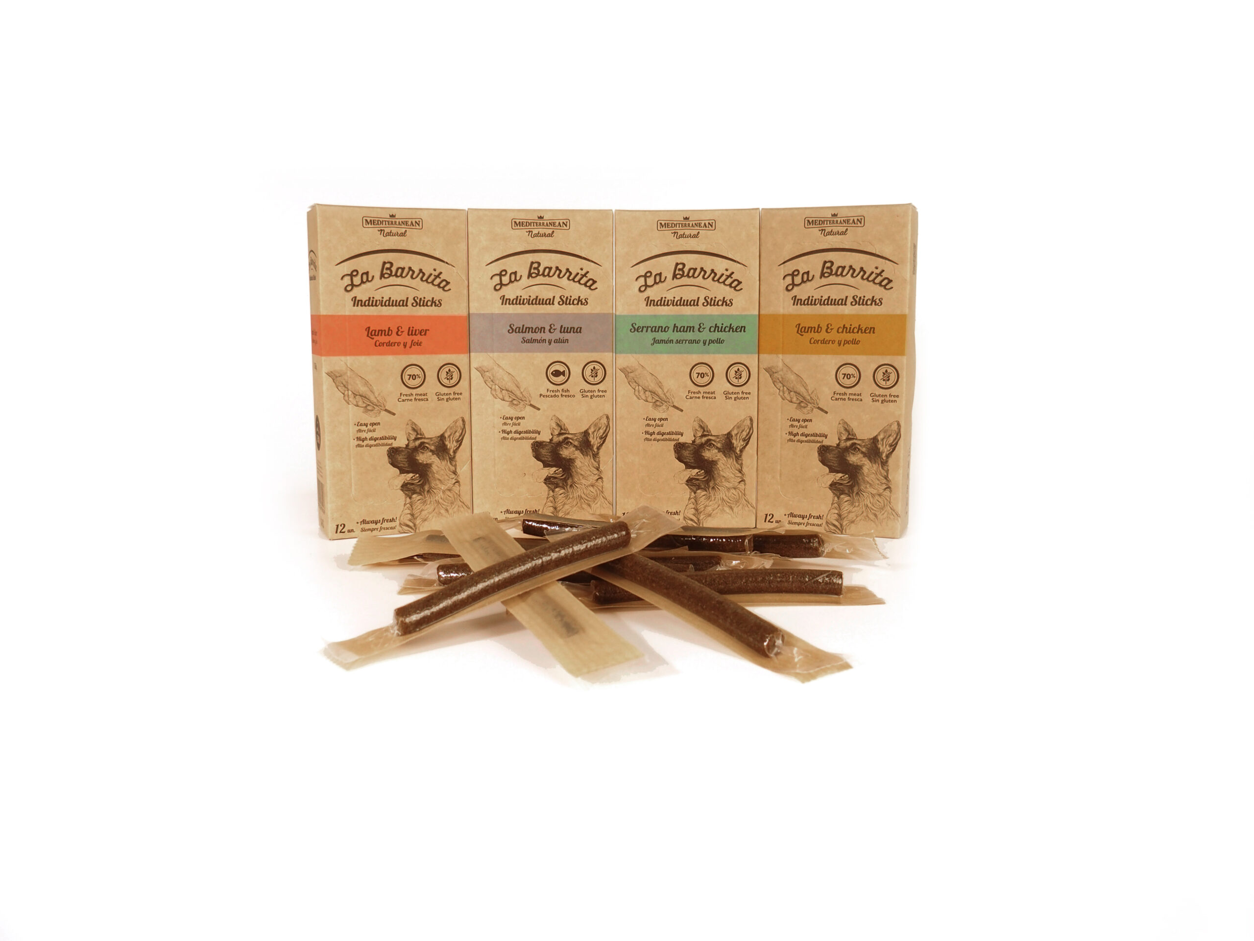 LA BARITTA kabanosy z łososia i tuńczyka 12 sztuk 150g - obrazek 2